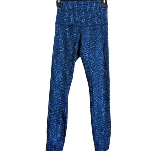 Lululemon Pure Practice Pant Leggings Samba Snake Kayak Blue Hero Blue 4 - Picture 8 of 17
